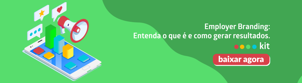 banner verde com desenho de um smartphone com desenhos de balões de conversa e botão para baixar ebook sobre employer branding