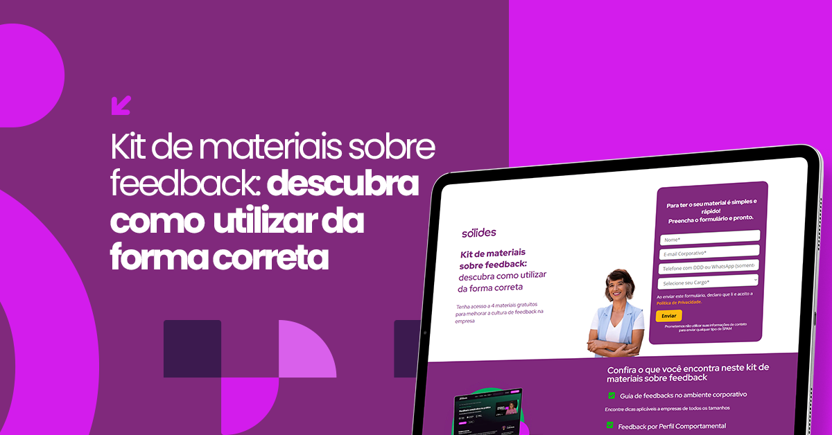 kit de materiais sobre feedback