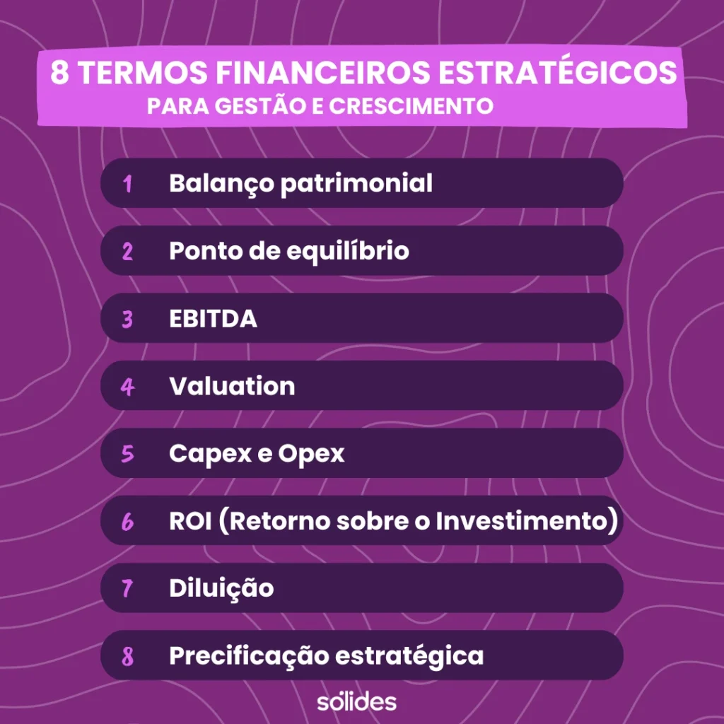 Termos financeiros estratégicos para gestão e crescimento