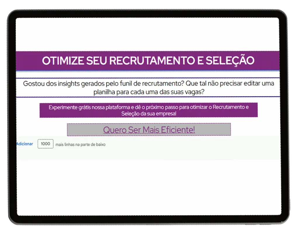 Planilha candidatos