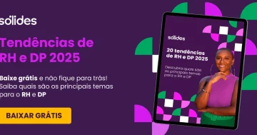 Banner sobre material gratuito com tendências de RH e DP