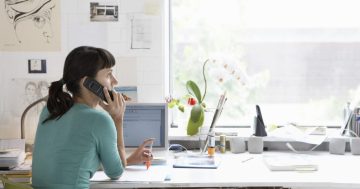 representação de um planejador em home office