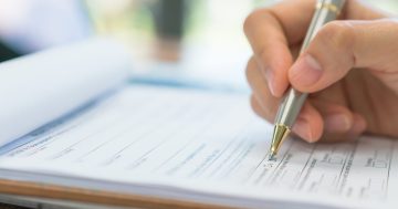 representação do preenchimento do formulário de avaliação de desempenho