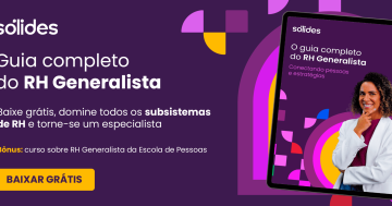 Imagem predominante roxa para divulgar material gratuito sobre RH Generalista