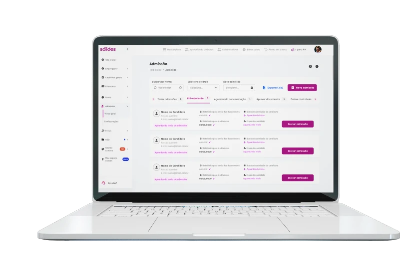Admissão | Software de Departamento Pessoal